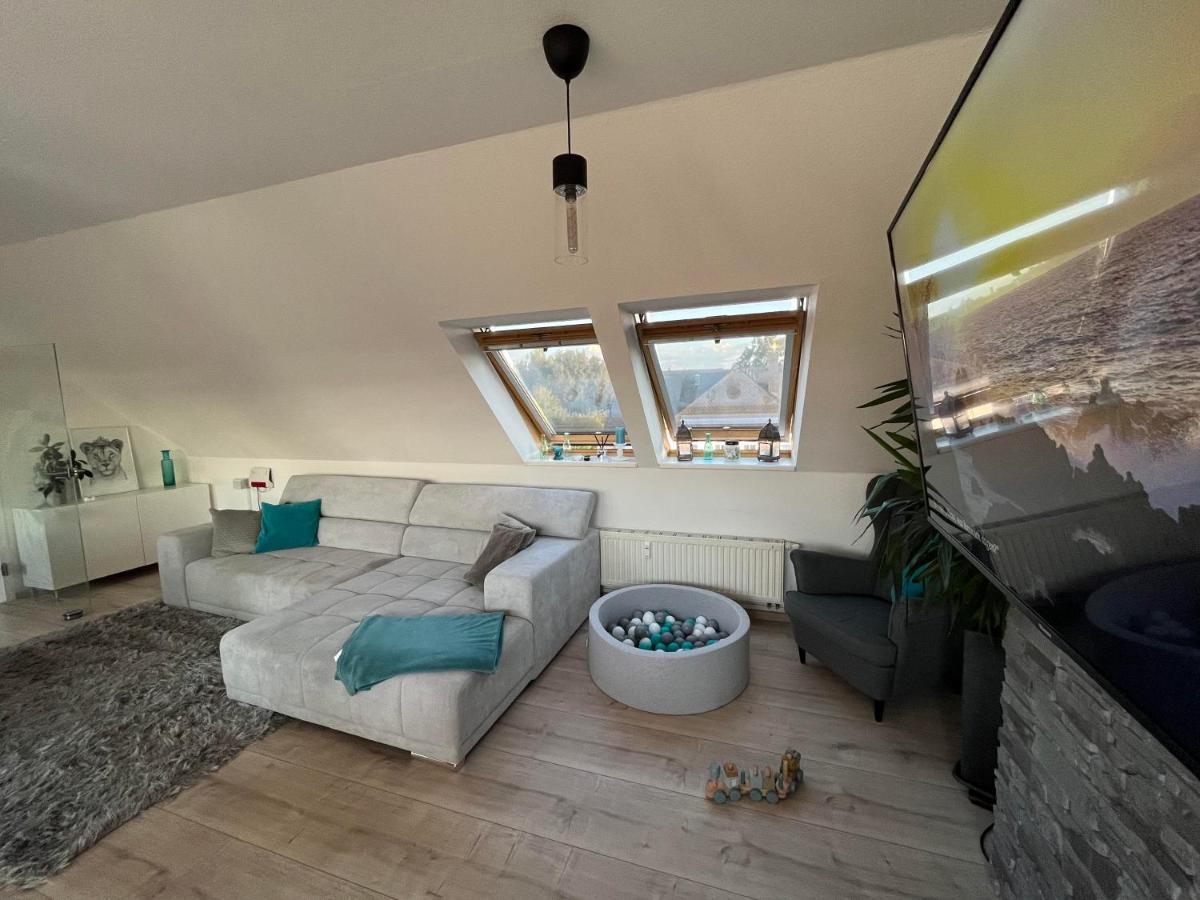 105 Qm Neues Klimatisiertes Appartment Fuer Familien Privater Parkplatz Chemnitz Buitenkant foto